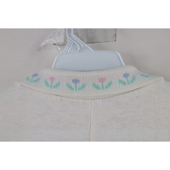 90s Country Primitive Womens Medium Pastel Flower… - image 8