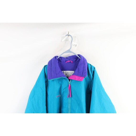 90s Columbia Womens Size XL Spell Out Fleece Line… - image 2