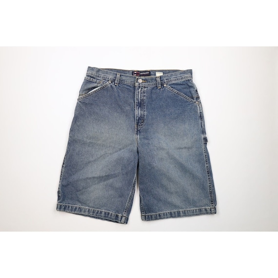 90s Streetwear Mens 36 Distressed Baggy Fit Denim… - image 1