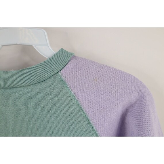 90s Streetwear Womens Large Blank Pastel Color Bl… - image 7
