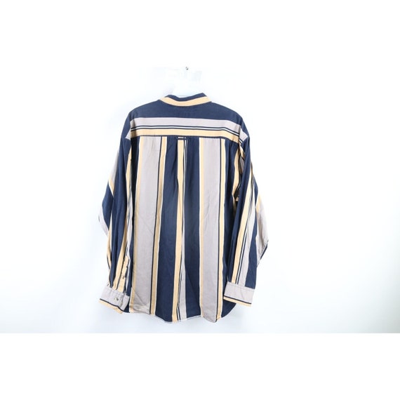 90s Streetwear Mens 2XL Faded Striped Color Block… - image 8