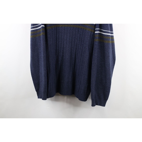 90s Streetwear Mens XL Baggy Fit Striped Ribbed K… - image 3