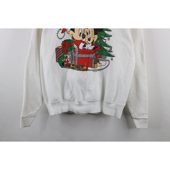 90s Disney Womens Large Distressed Christmas Mick… - image 3