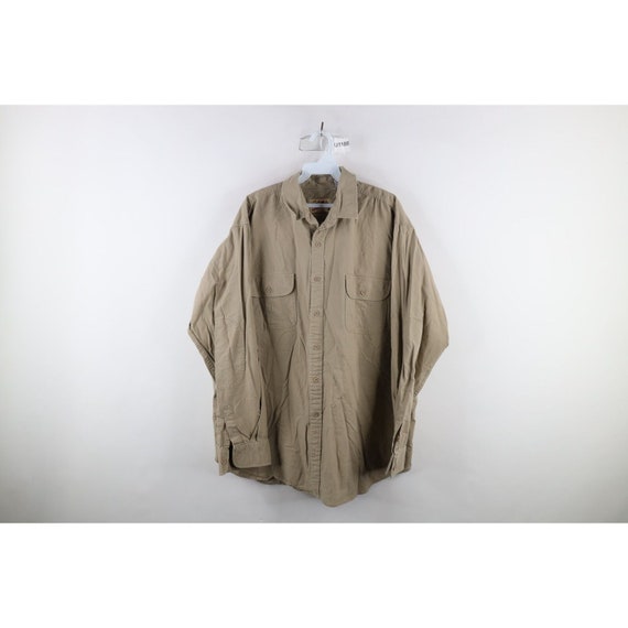 90s Cabelas Mens XL Faded Heavyweight Collared But