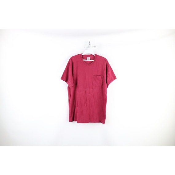 90s Streetwear Mens Large Faded Blank Pocket T-Sh… - image 1