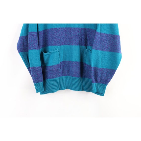 90s Streetwear Womens Large Striped Color Block P… - image 3
