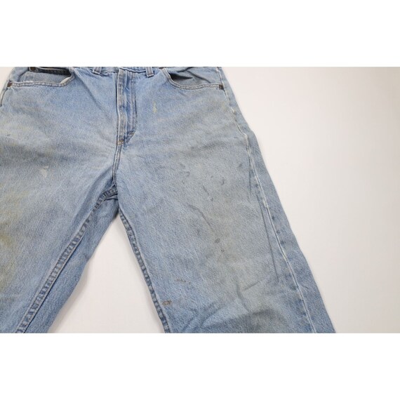 90s Streetwear Mens 34x30 Thrashed Tapered Leg De… - image 6