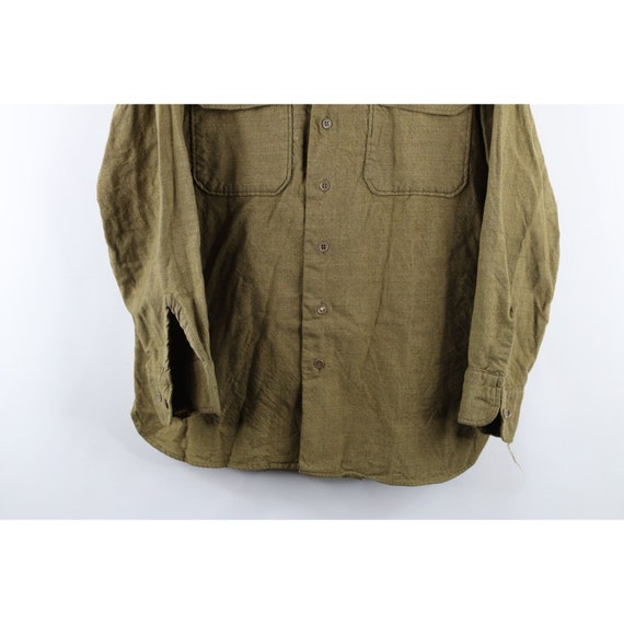 40s Mens 16 34 Distressed Wool Military Collared … - image 3