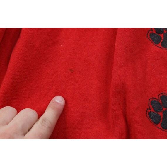 90s Streetwear Mens XL Faded Paw Print Sweatpants… - image 5