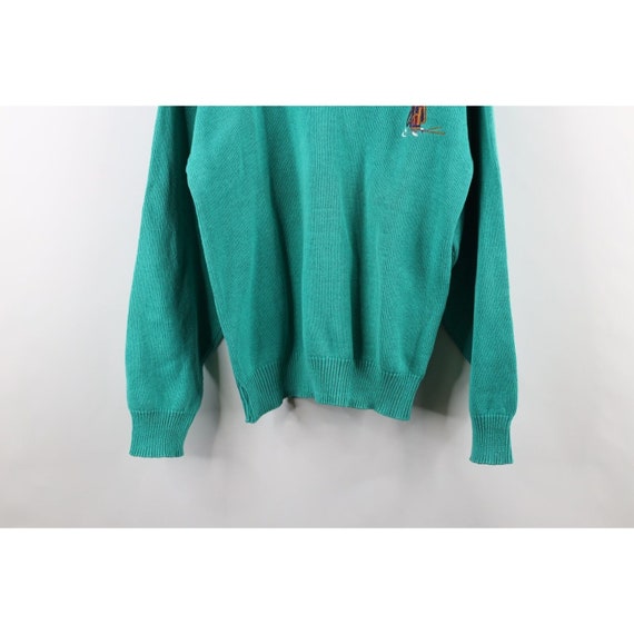 90s Streetwear Mens Medium Faded Golf Knit V-Neck… - image 3