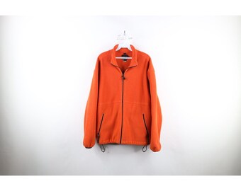 90s J Crew Mens XL Distressed Blank Pullover Hooded Anorak 