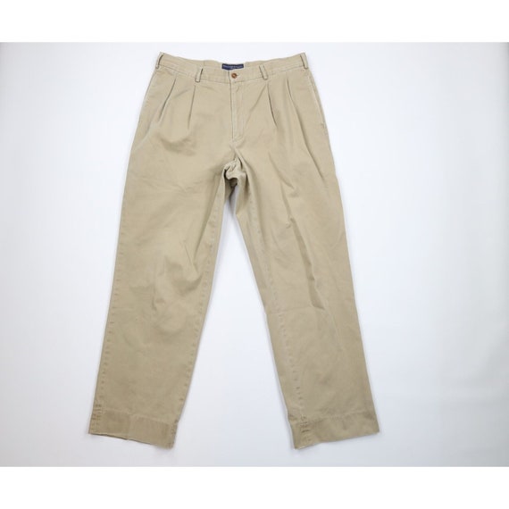 Pantalones chinos Abercrombie Fitch de los anos 90 para hombre 36x32 desgastados plisados de pierna ancha pantalones vintage de pierna ancha Abercrombie pantalones Abercrombie Fitch de los anos 90 Ets...