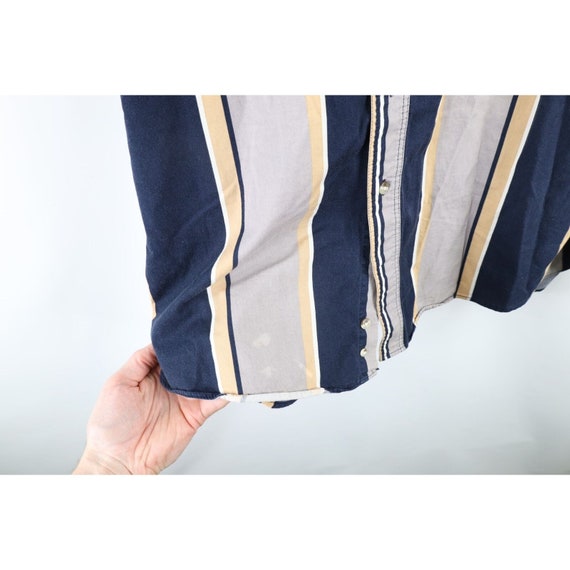 90s Streetwear Mens 2XL Faded Striped Color Block… - image 7