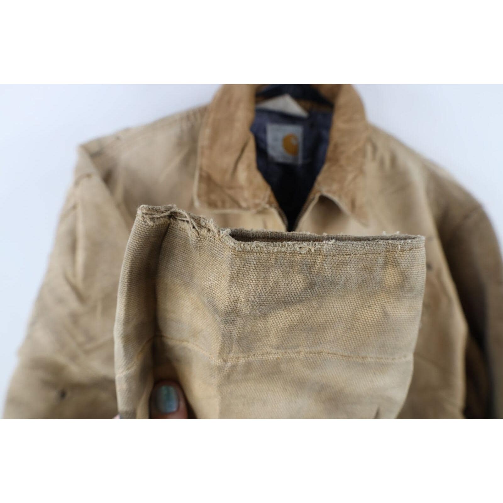 80s Carhartt 100 Year Mens Large Thrashed Blanket Lined 80s Carhartt 100 Year Mens Large Thrashed Blanket Lined
