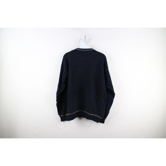 90s Streetwear Womens Large Geometric Knit Crewne… - image 8