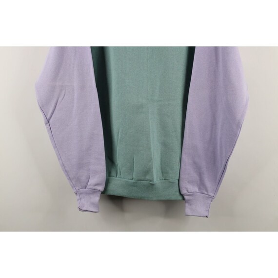 90s Streetwear Womens Large Blank Pastel Color Bl… - image 3