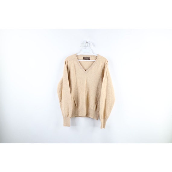70s Streetwear Womens Medium Blank Lambswool Knit… - image 1