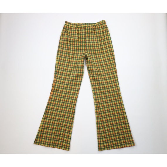 60s 70s Streetwear Womens 13 / 14 Knit Wide Leg B… - image 1