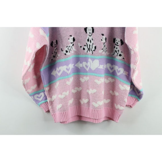 90s Womens XL Fairy Kei Kawaii Heart Dalmatian Do… - image 8