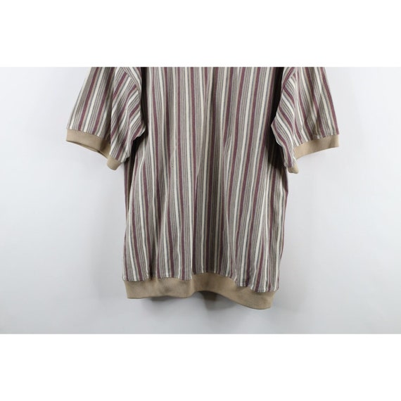 90s Streetwear Mens Large Faded Rainbow Striped C… - image 8