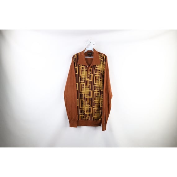 90s Coogi Style Mens 2XL Ed Bassmaster Knit Colla… - image 1