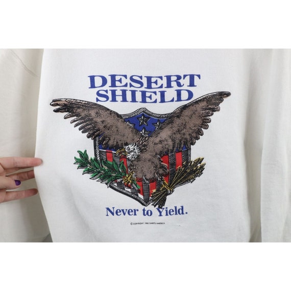 90s Womens XL Spell Out Operation Desert Shield C… - image 4