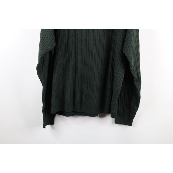 90s Streetwear Mens XL Wool Blend Cable Knit Coll… - image 7