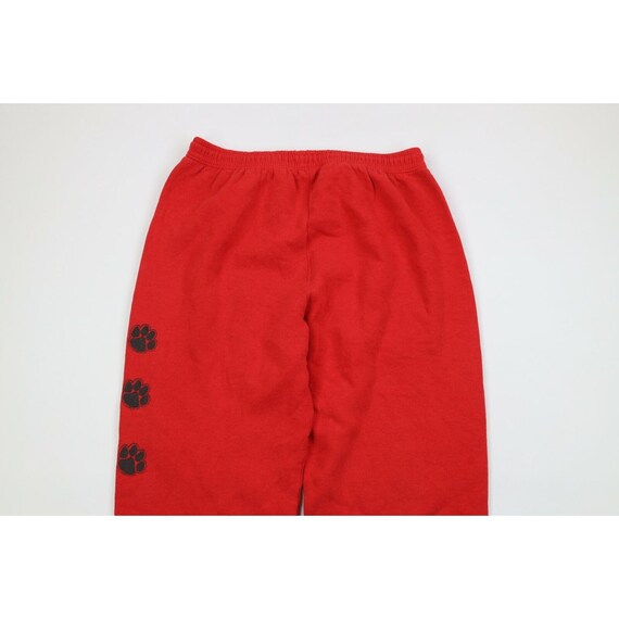 90s Streetwear Mens XL Faded Paw Print Sweatpants… - image 9