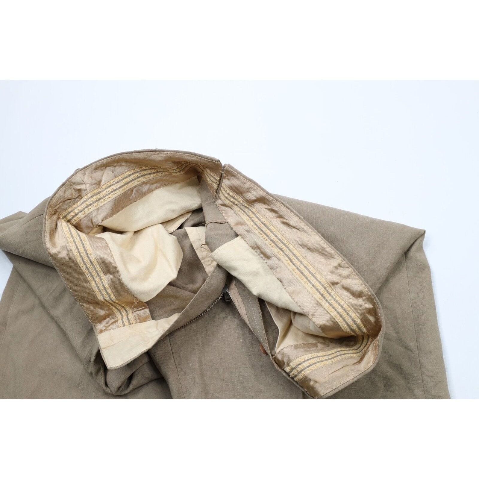 30s Mens 30x32 Gabardine Rayon Flat Front Wide Leg Chino 30s Mens 30x32 Gabardine Rayon Flat Front Wide Leg Chino