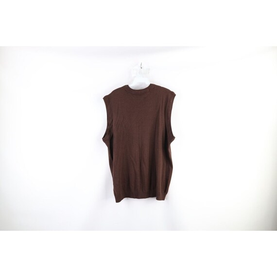 90s Streetwear Mens Size Large Blank Knit V-Neck … - image 5