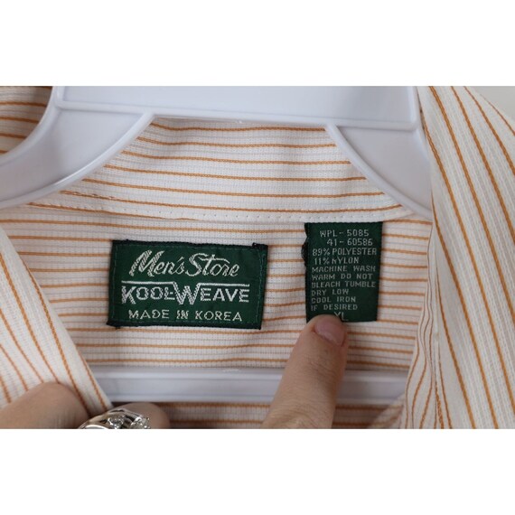 70s Streetwear Mens Size XL Sheer Knit Striped Co… - image 5