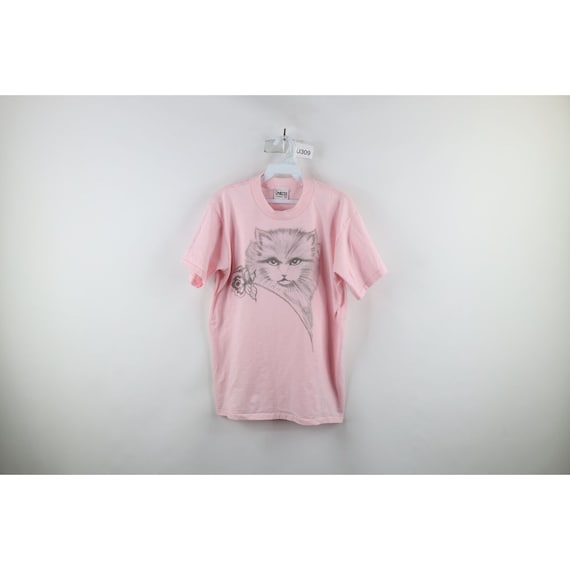 OSIGRANDI Short-Sleeve Cat Print T-Shirt Almond M