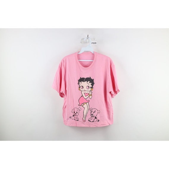 90s Betty Boop Womens Large Faded Custom Cropped … - image 1