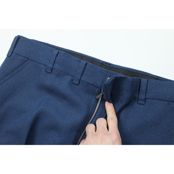 70s Streetwear Mens 38x32 Knit Flared Wide Leg Be… - image 5