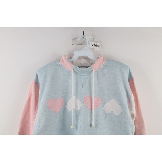 90s Streetwear Womens Large Color Block Heart Pas… - image 2