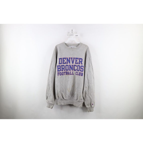 90s Champion Mens L Thrashed Spell Out Denver Bro… - image 1