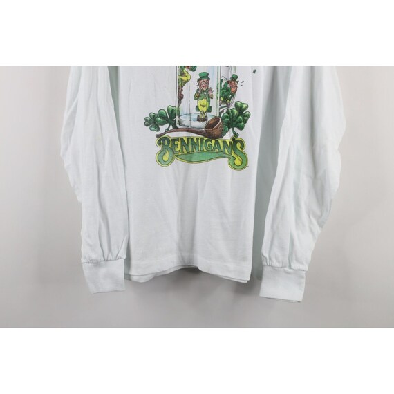 80s Mens XL Spell Out Bennigans St Patricks Day L… - image 3