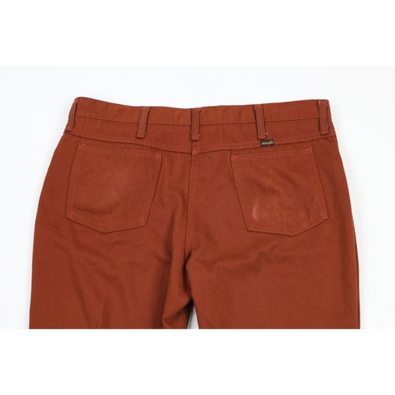 70s Wrangler Mens 38x30 Faded Wide Leg Bell Botto… - image 10