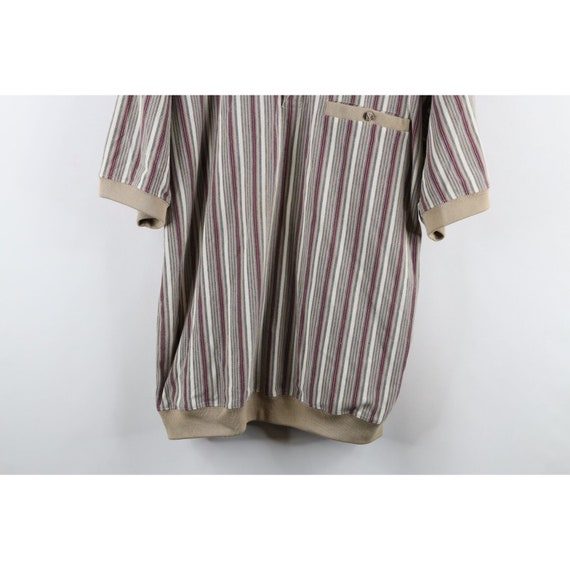 90s Streetwear Mens Large Faded Rainbow Striped C… - image 3