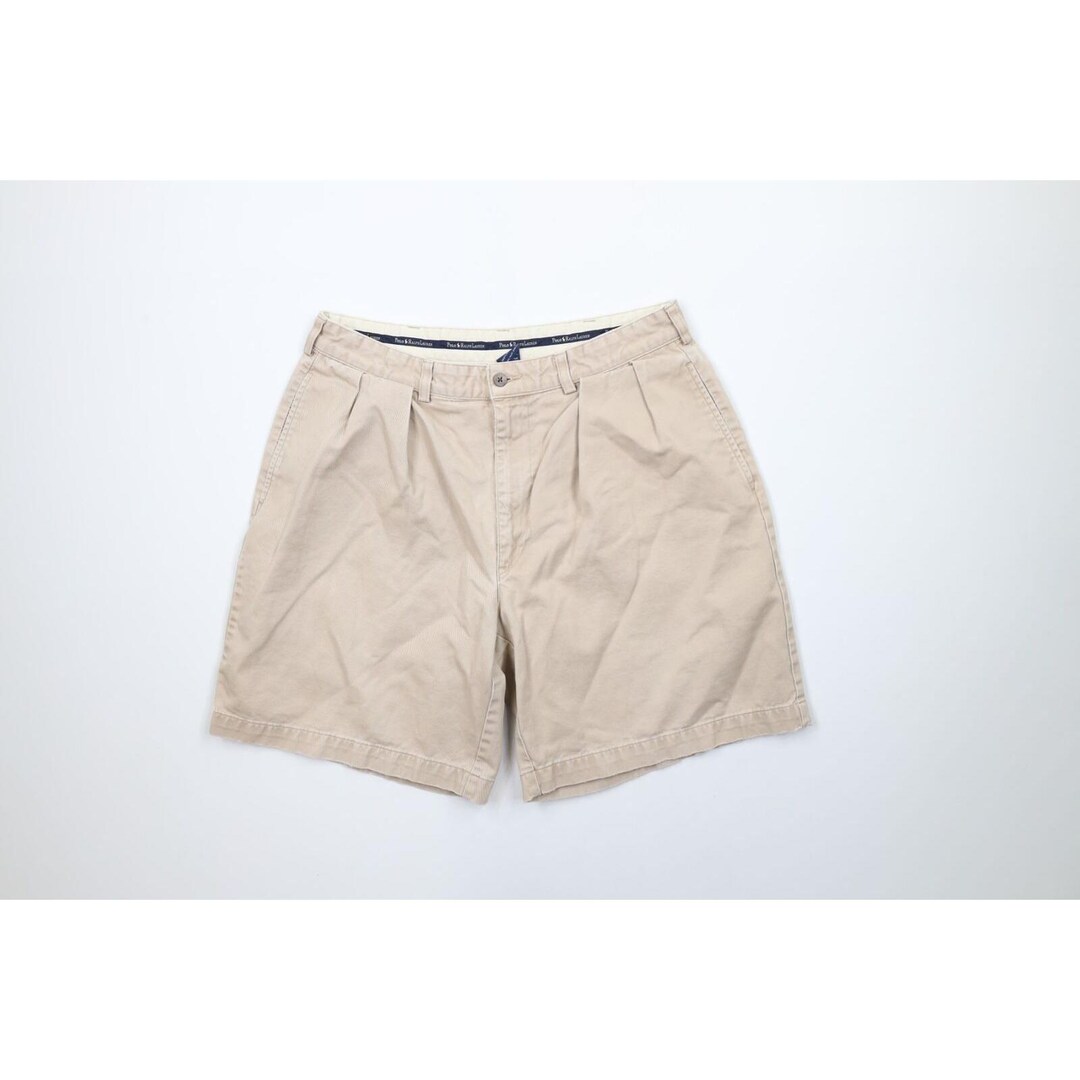 VTG 90s 'RALPH LAUREN' HIGH-WAIST PINK SUMMER DISCO HOLIDAY CHINO SHORTS S 10