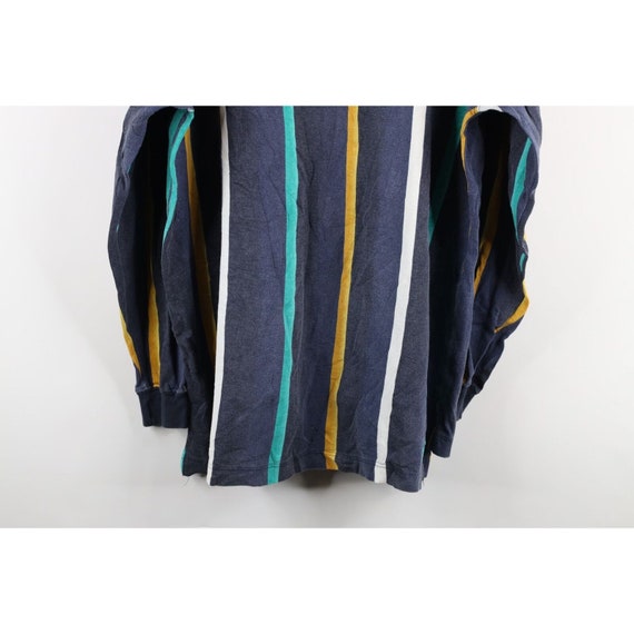 90s Streetwear Mens XL Faded Striped Long Sleeve … - image 9
