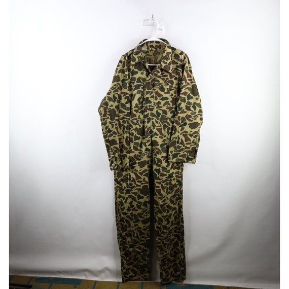70s Streetwear Mens XL Faded Frogskin Camouflage … - image 1