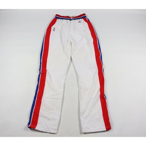 90s Champion 36 NBA Authentic Detroit Pistons on Court Pants White 92/93,  Vintage Detroit Pistons Gamer Pants, 1990s Mens Basketball Pants 