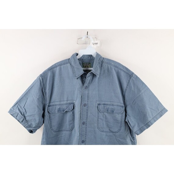 90s Streetwear Mens Large Faded Stonewash Collare… - image 2