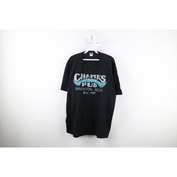 90s Russell Athletic Mens XL Spell Out Champs Pub 