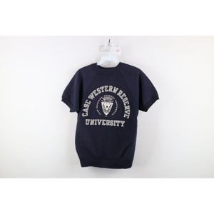 Felpa a maniche corte da uomo S Case Western Reserve University degli anni '70, Felpa da campione degli anni '70, Felpa a maniche corte da campione degli anni '70