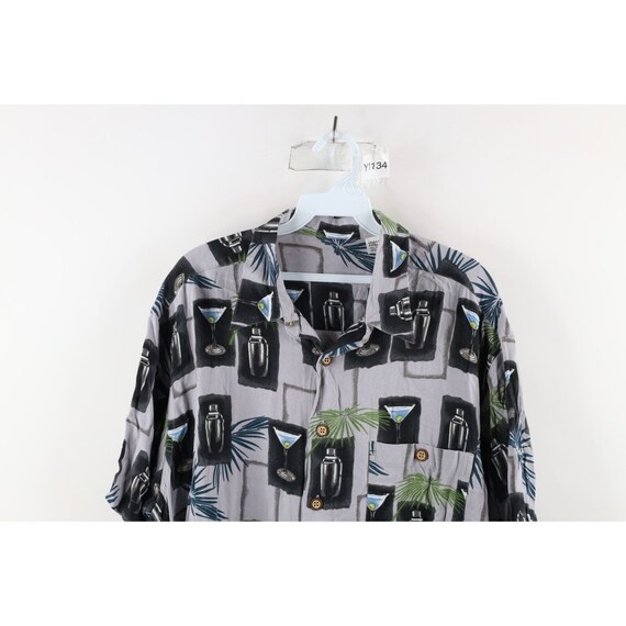 90s Streetwear Mens XL Palm Tree Martini Shaker C… - image 2