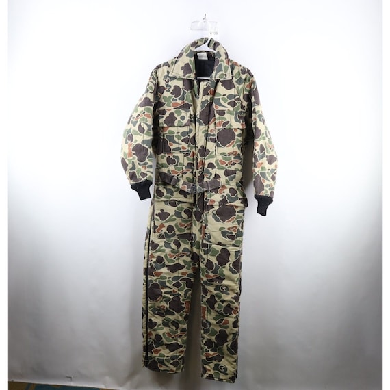 80s Walls Mens S Faded Frogskin Camouflage Belted… - image 1