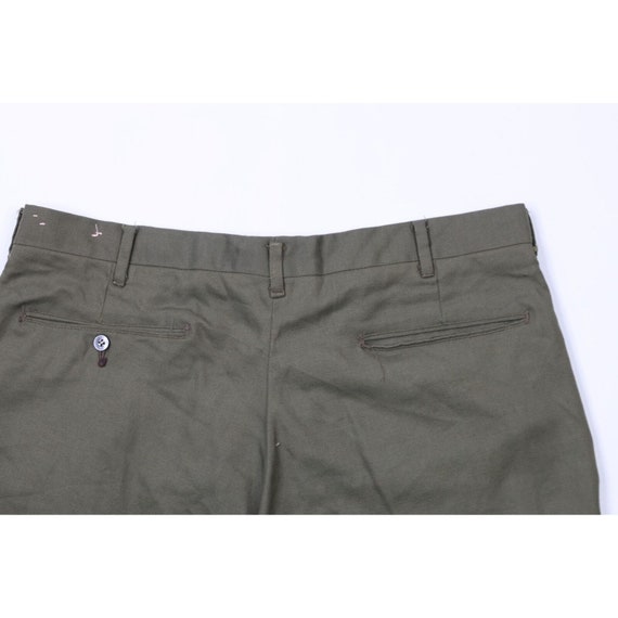 50s Streetwear Mens 36 Flat Front Cotton Twill Ch… - image 8