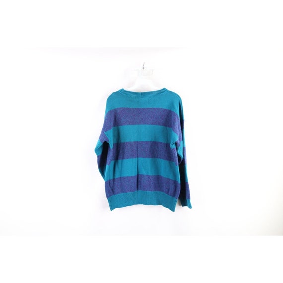 90s Streetwear Womens Large Striped Color Block P… - image 5
